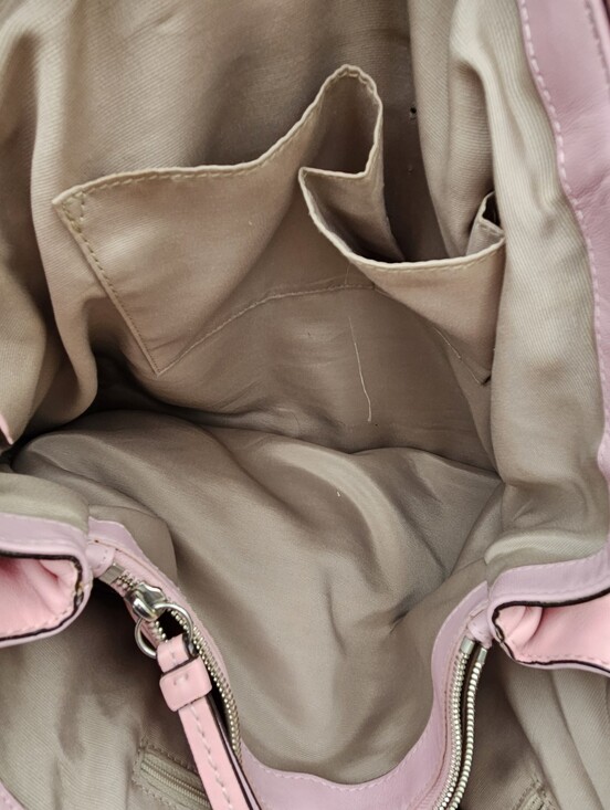 Coach Soho Pleated Tote Bag F13733 Baby Pink Leather Y2K Shoulder